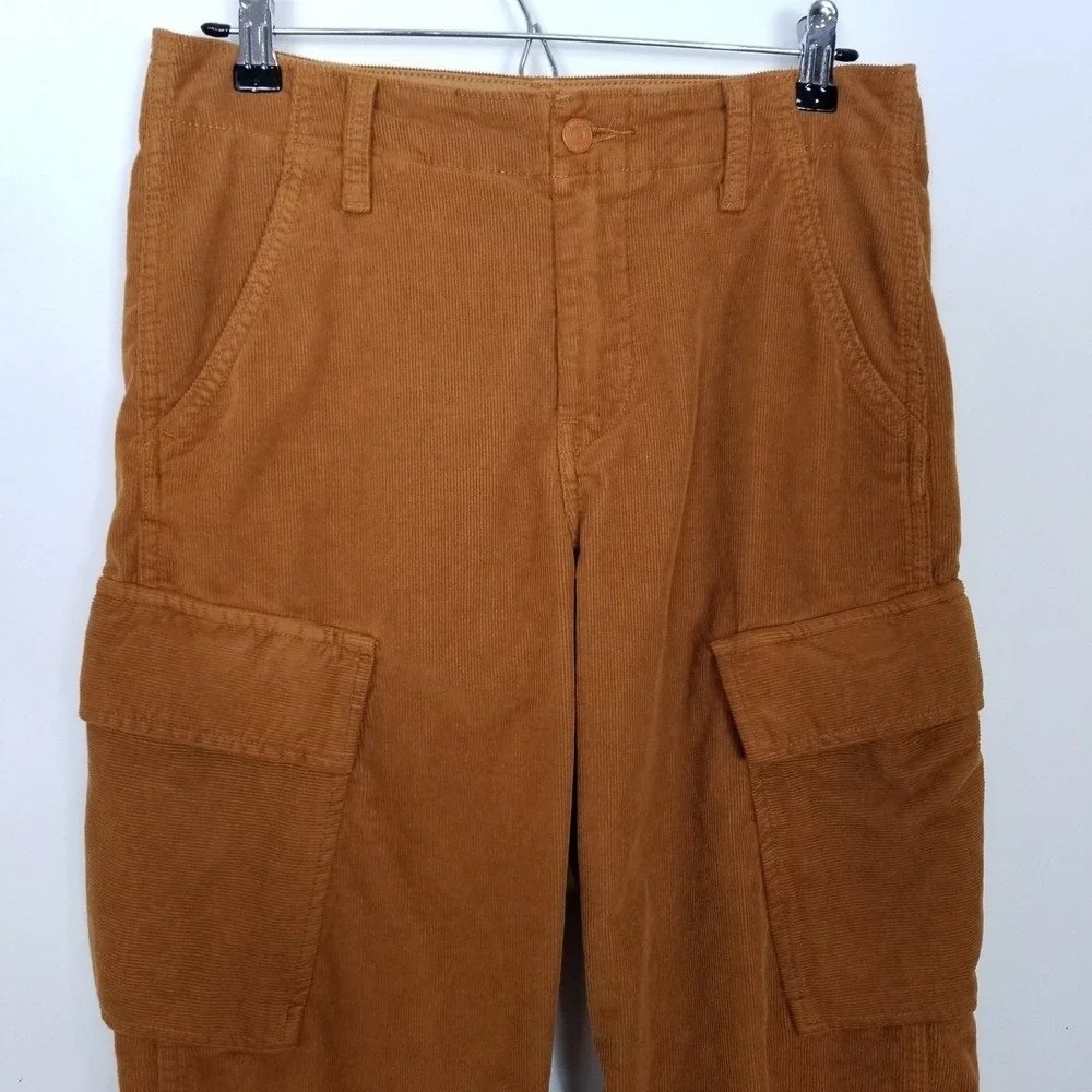 Levis Men XX Cargo Corduroy Cargo Pants Sz 29 x 32 Taper Orange‎ Streetwear Y2K